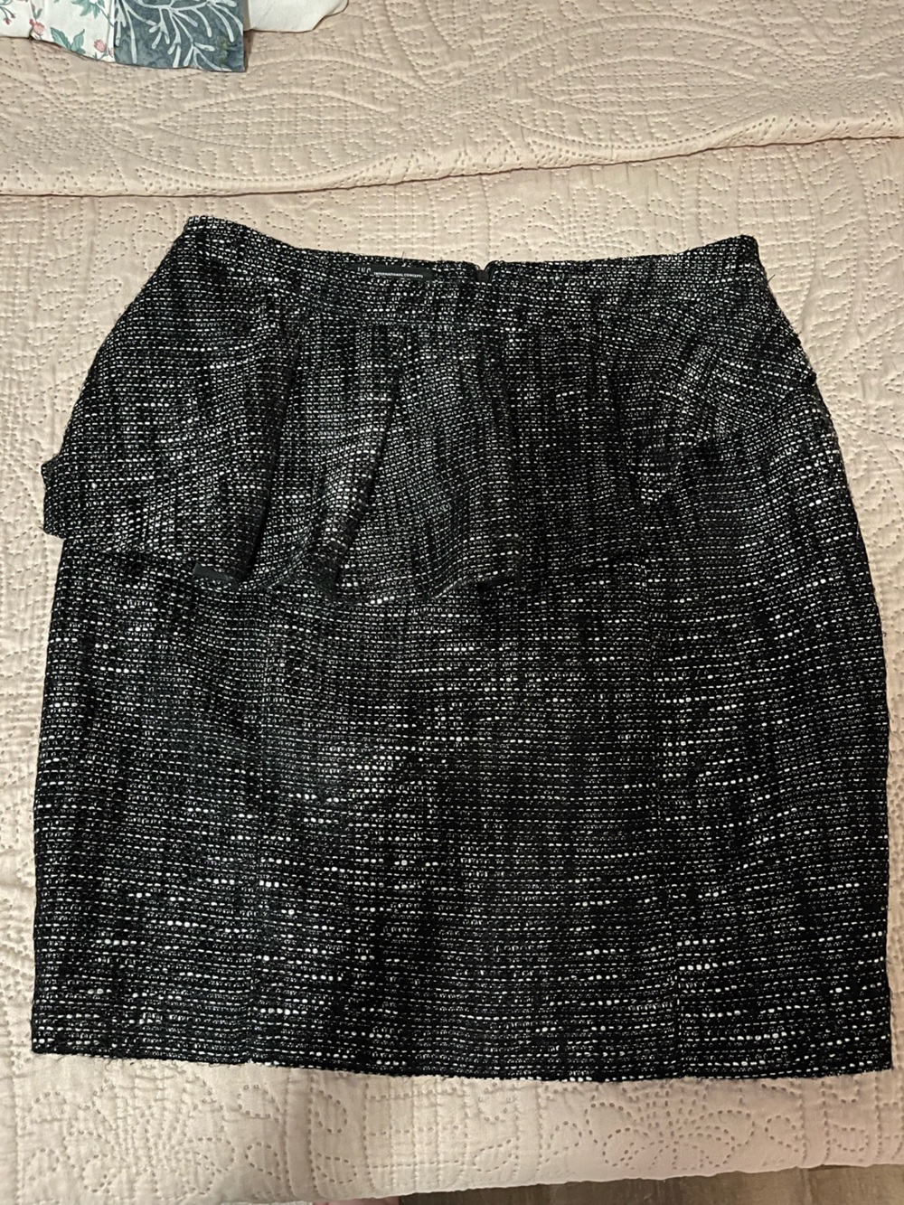 INC International Concepts Black Metallic Pencil Skirt